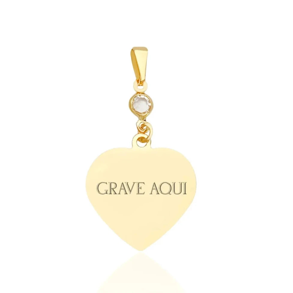 Colar Personalizável Coração Banhado à Ouro 18k - Romilda Borges