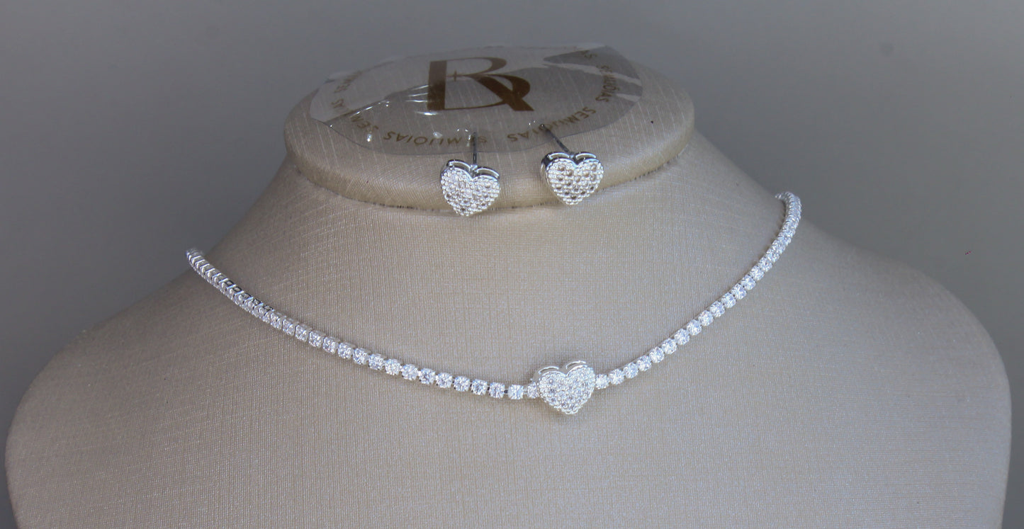 CHOKER PRATA 925 MINI ZIRCÔNIA