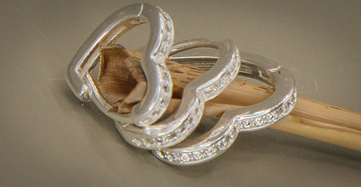 ARGOLA CORAÇÃO PRATA 925 ZIRCONIA