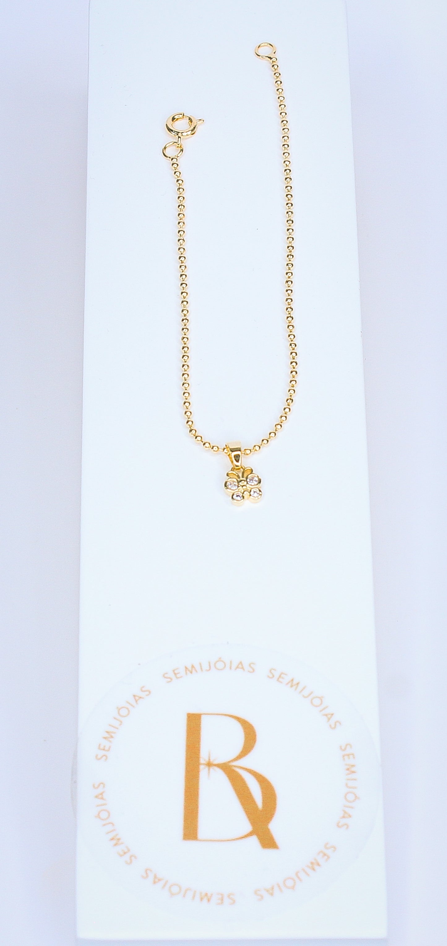 Pulseira Corrente Bolinha Banhado à Ouro 18k - Romilda Borges - cod: PS10