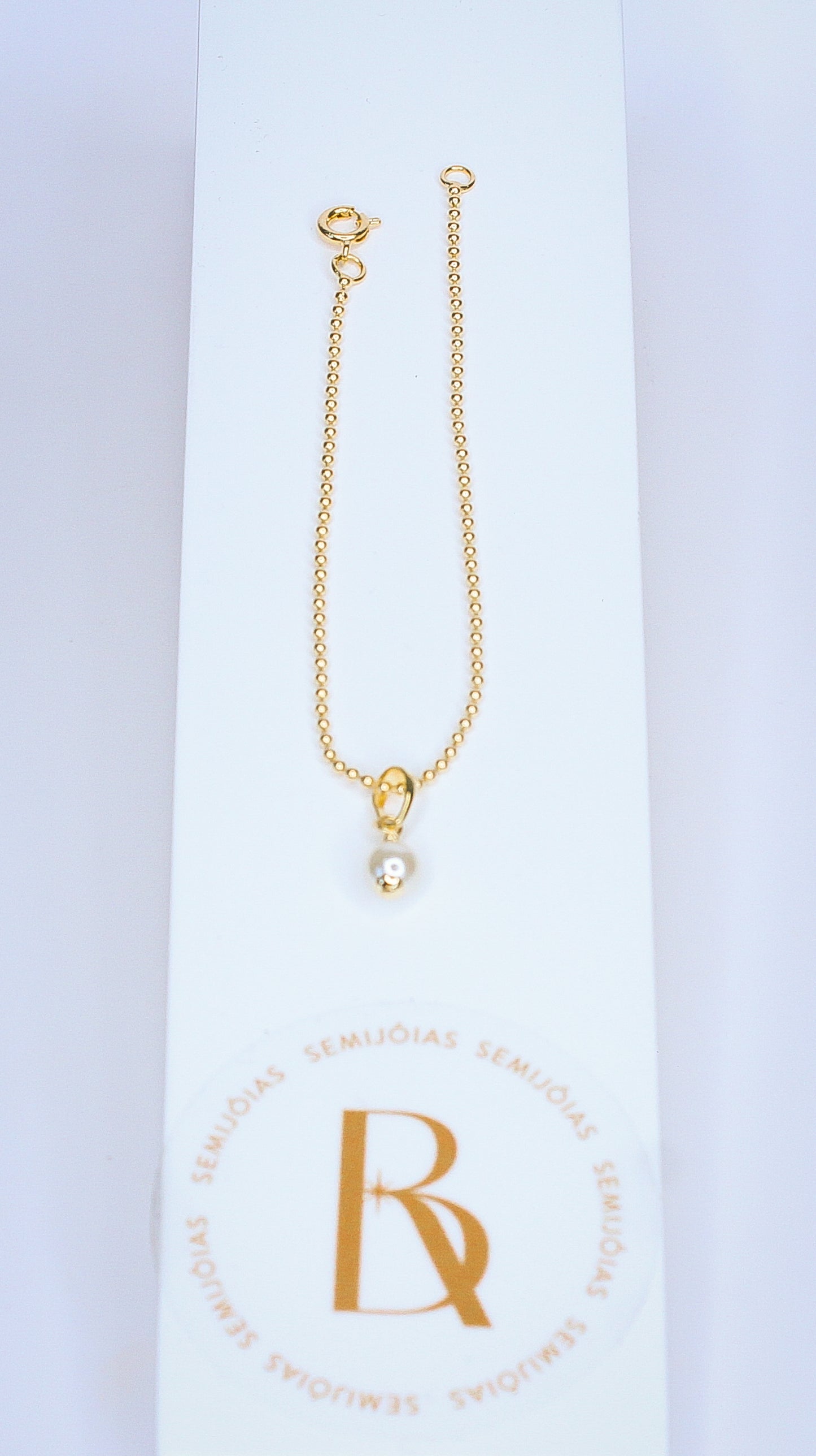 Pulseira Corrente Bolinha Banhado à Ouro 18k - Romilda Borges - cod: PS10