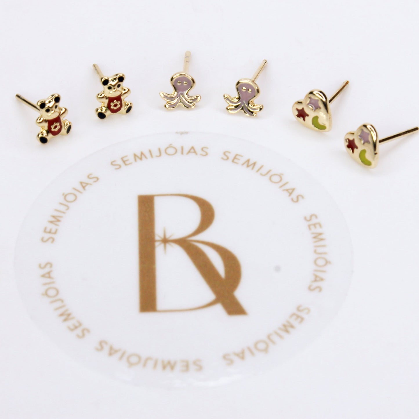 brinco infantil de ouro