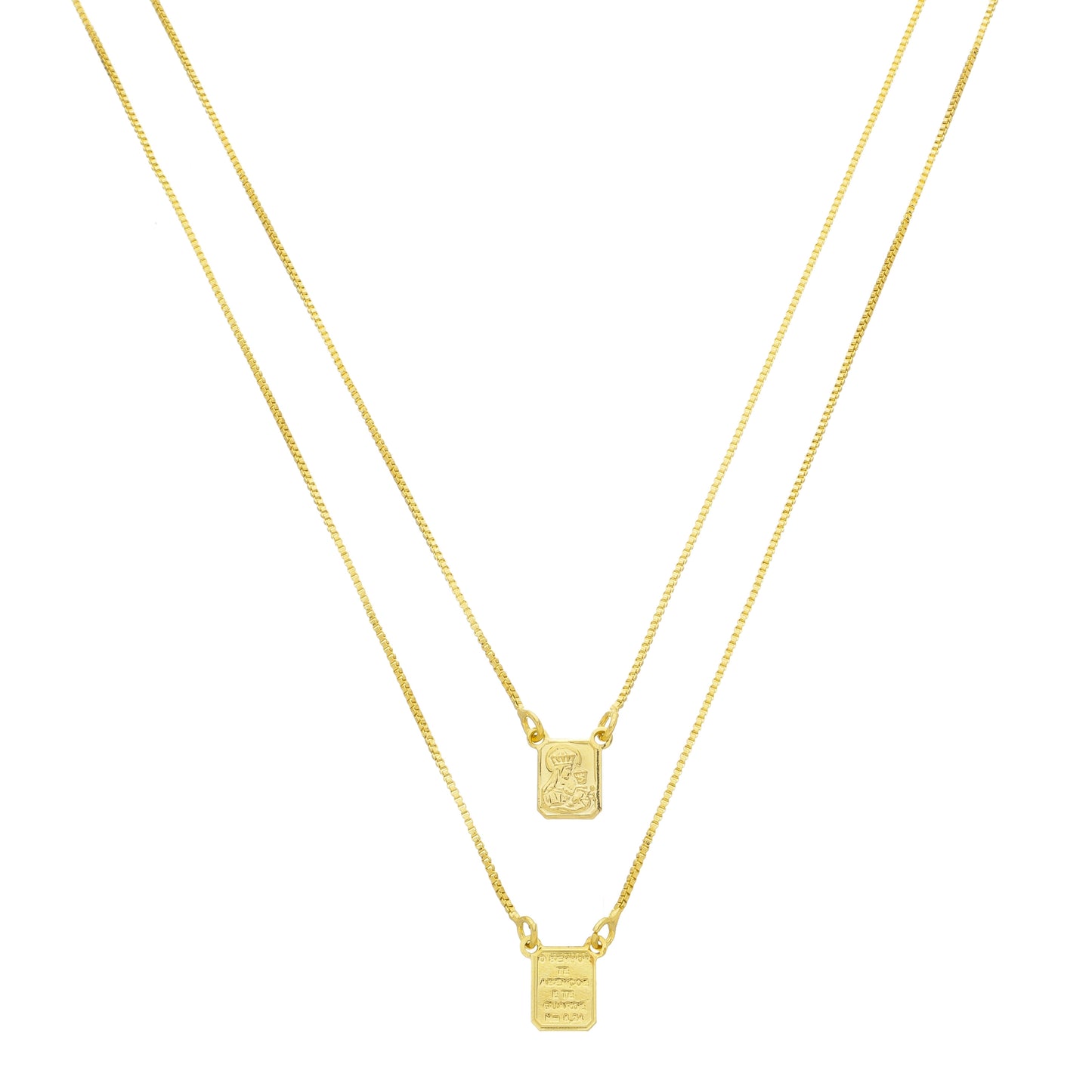 Corrente Escapulário Banhado à Ouro 18k 60cm - Romilda Borges - cod: CR83