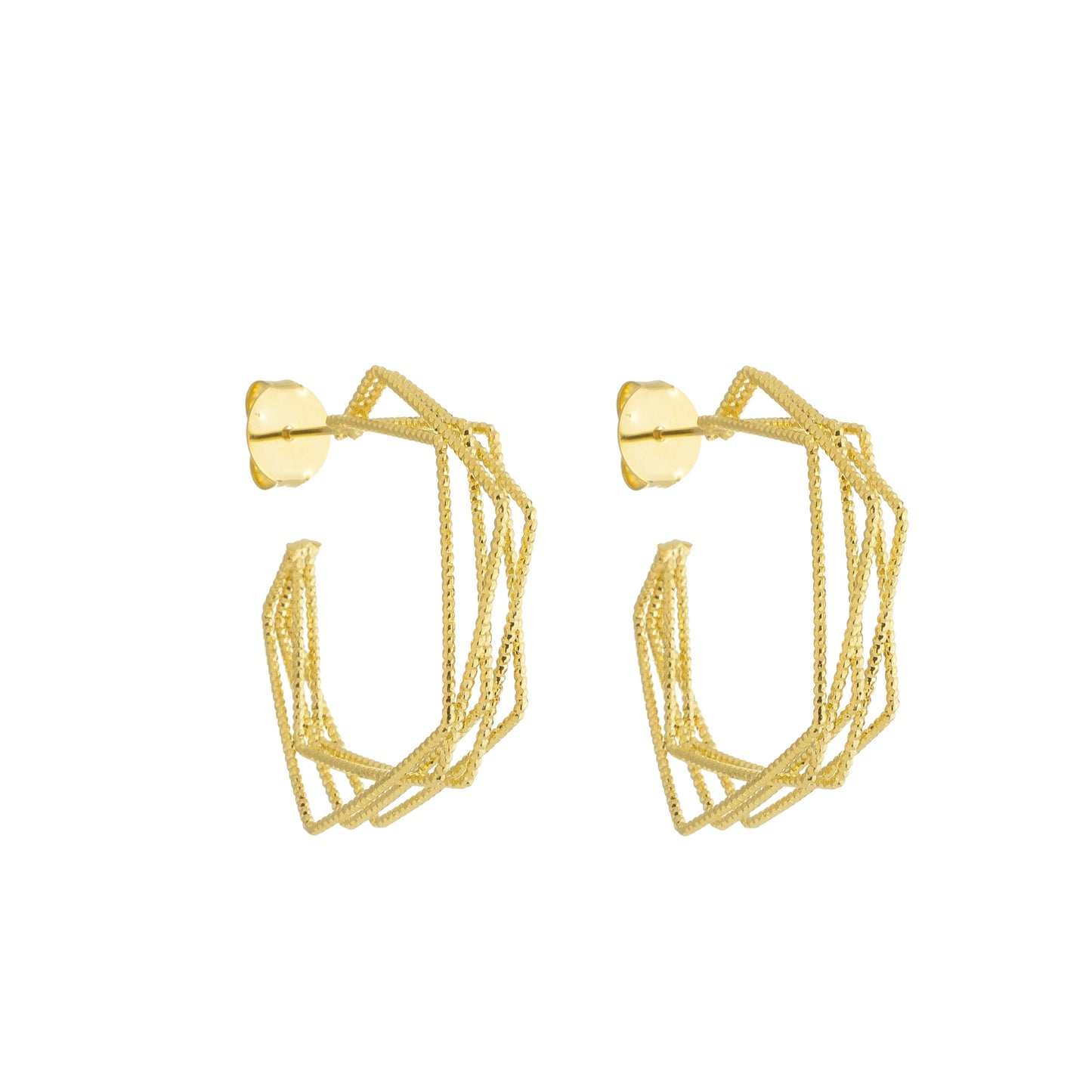 Argola Rosa Dos Ventos Banhado à Ouro 18k - Romilda Borges - cod: AR02