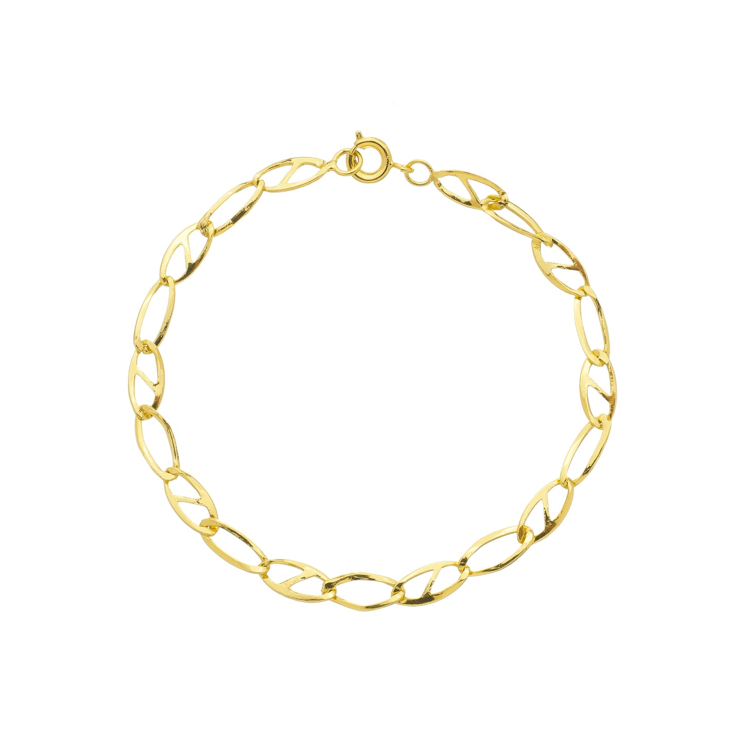 Pulseira Cadeado Banhado à Ouro 18k - Romilda Borges - cod: PS33