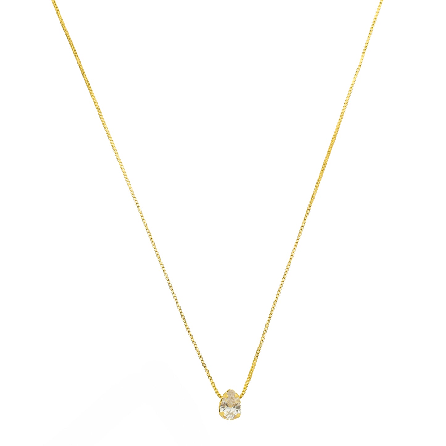 Conjunto Gota Zircônia Banhado à Ouro 18k - Romilda Borges - cod: CR27