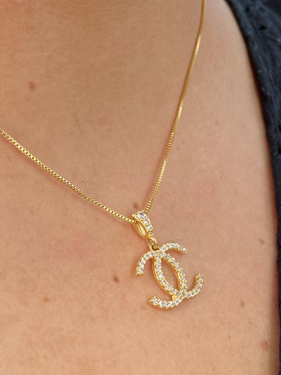 Conjunto Channel Banhado à Ouro 18k - CJ 2170- Romilda Borges