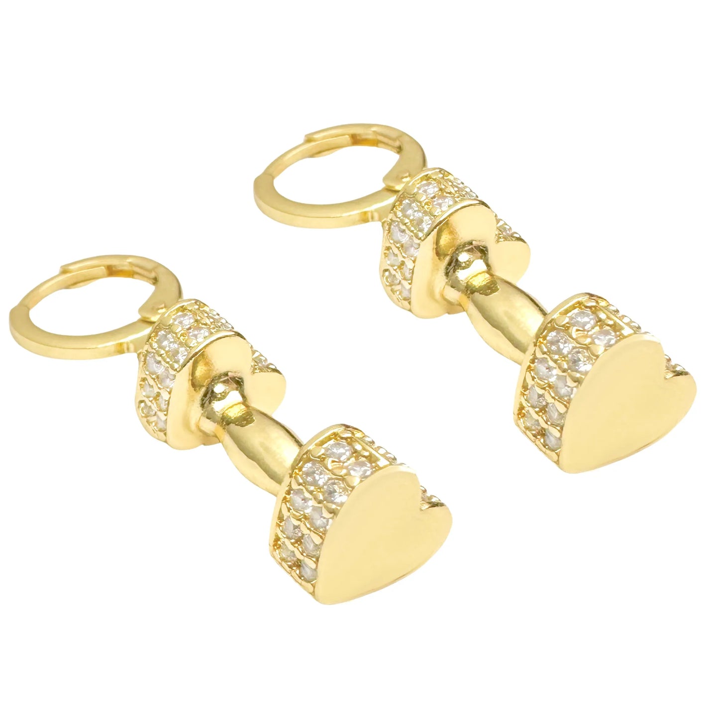 Brinco Halter Coração Mini Zircônias Banhado à Ouro 24k - Romilda Borges - cod: BR15