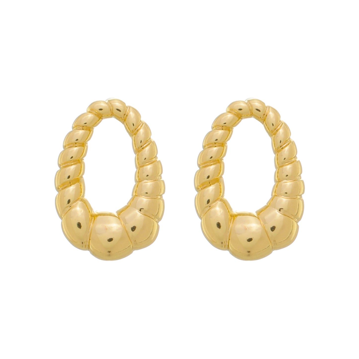 Brinco Gota Trança Banhado à Ouro 18k - Romilda Borges - cod: BR43