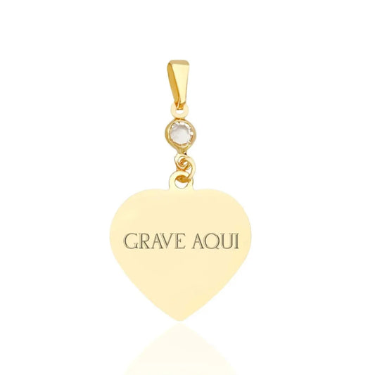 Colar Personalizável Coração Banhado à Ouro 18k - Romilda Borges