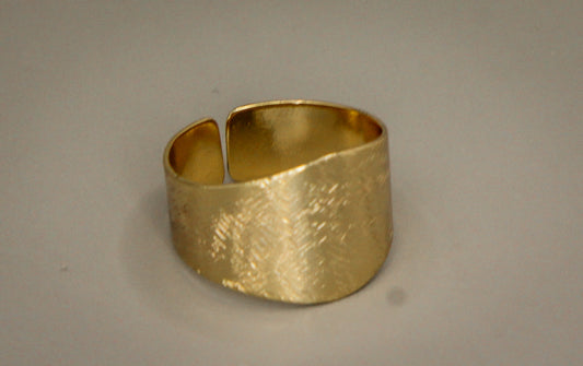 Anel Fosco Largo Banhado à Ouro 18k - Romilda Borges - cod: AN24
