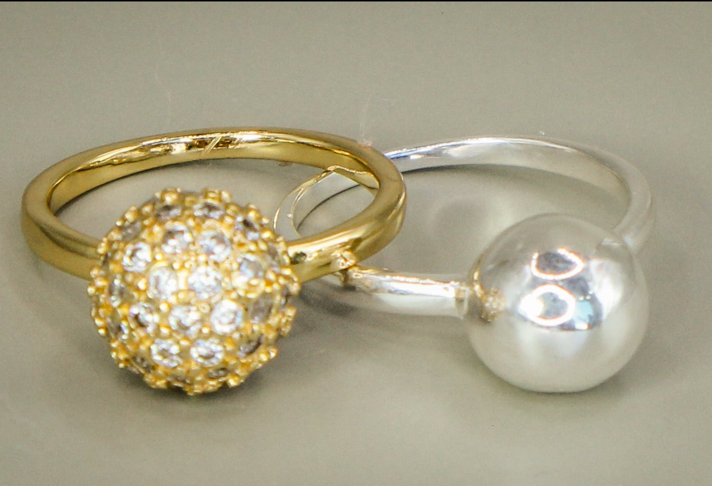 ANEL DE OURO 18K PRATA 925