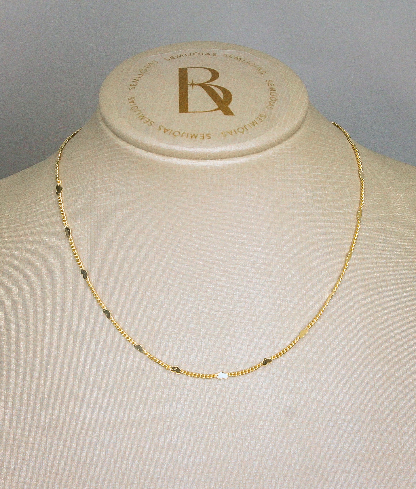 Corrente Corações Banhado à Ouro 18k - Romilda Borges - cod: CR07