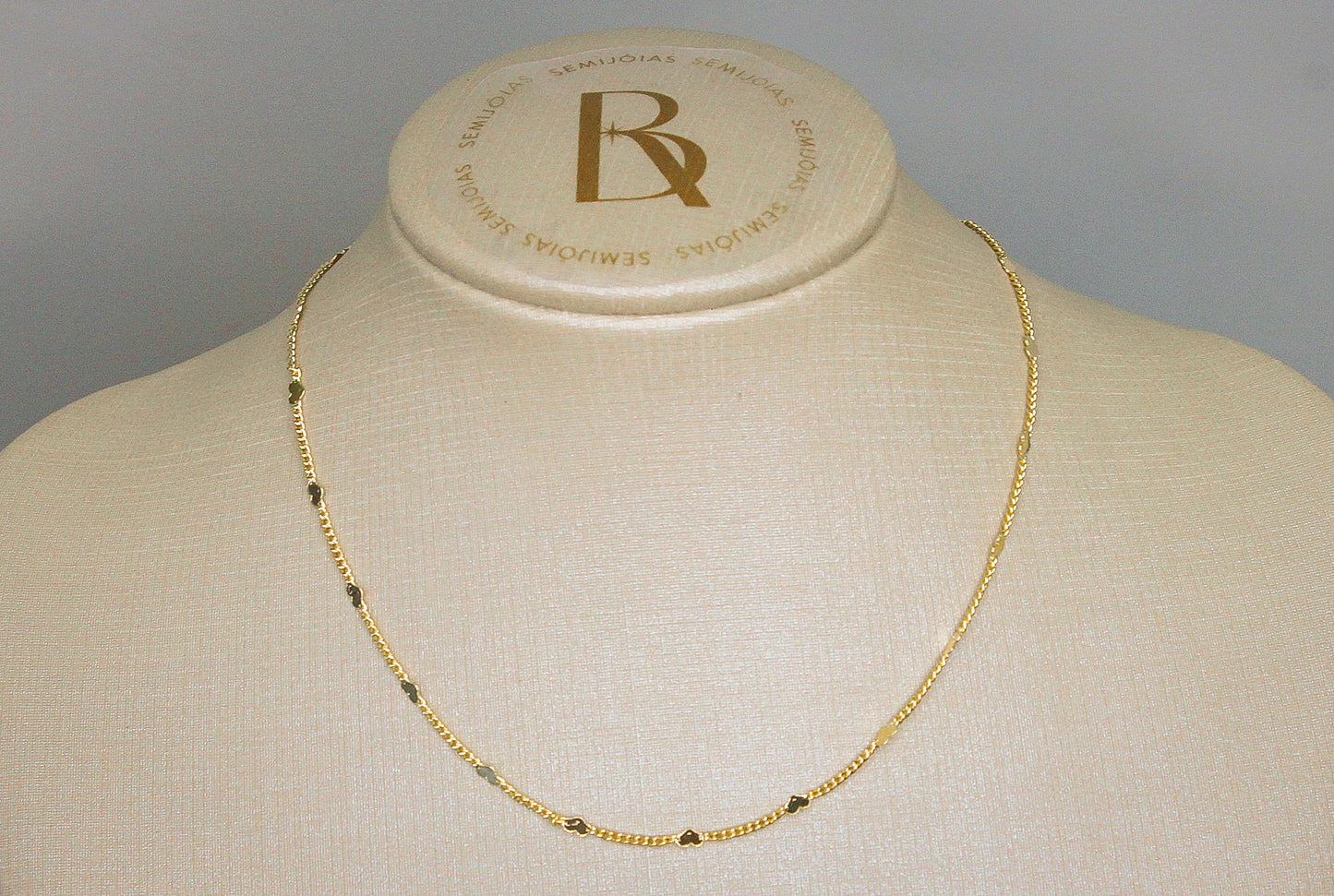 Corrente Corações Banhado à Ouro 18k - Romilda Borges - cod: CR07