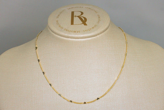 Corrente Corações Banhado à Ouro 18k - Romilda Borges - cod: CR07
