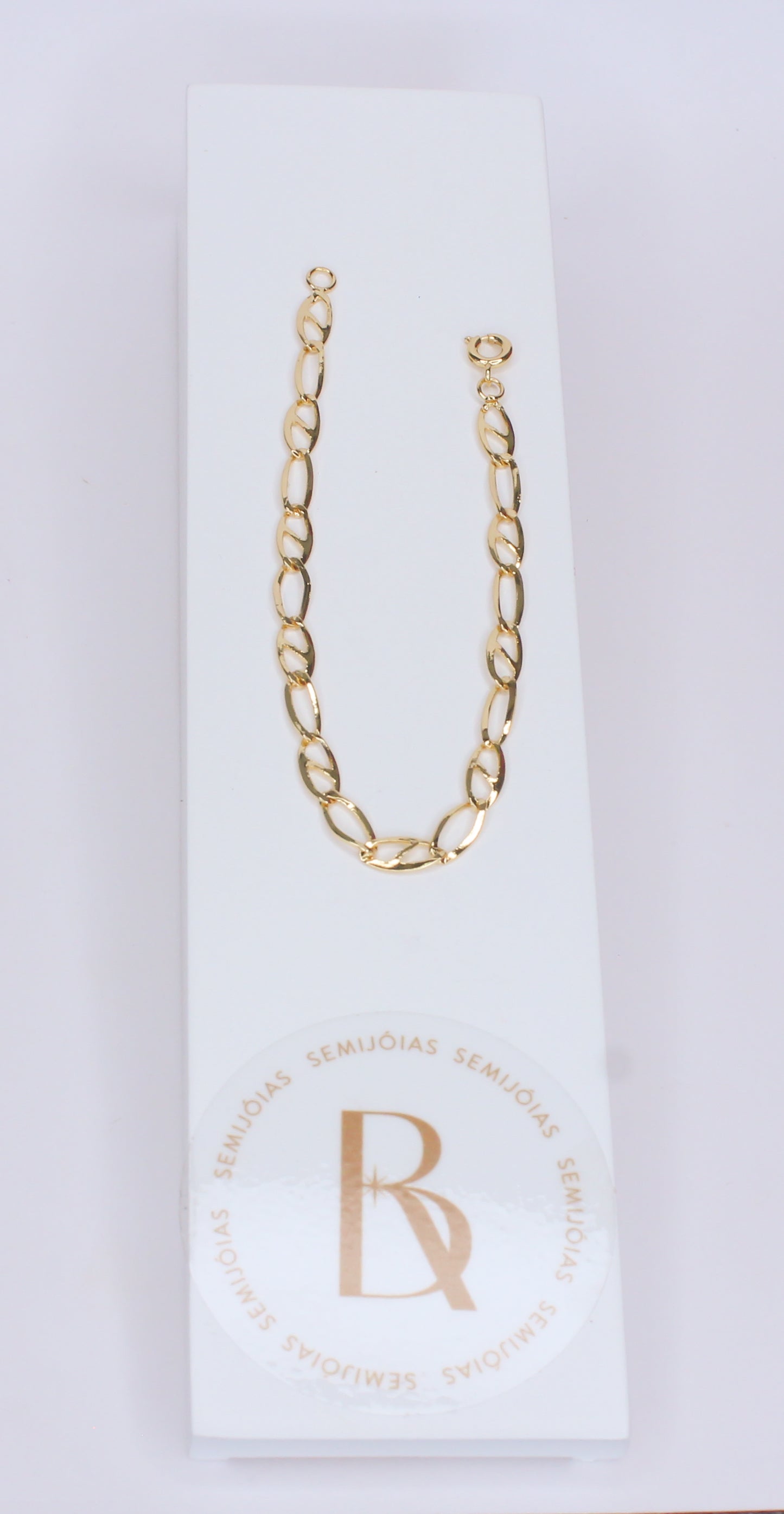Pulseira Cadeado Banhado à Ouro 18k - Romilda Borges - cod: PS33