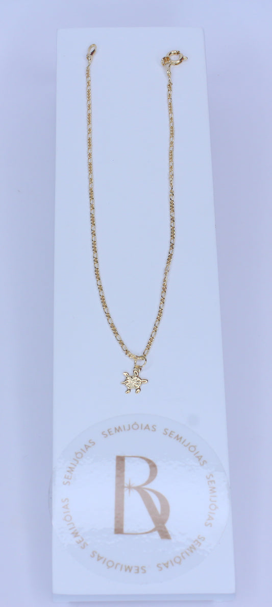 Tornozeleira Tartaruga Banhado à Ouro 18k - Romilda Borges - cod: TN01