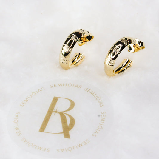 Argola Faixa Banhada à Ouro 18k - E06 - Romilda Borges