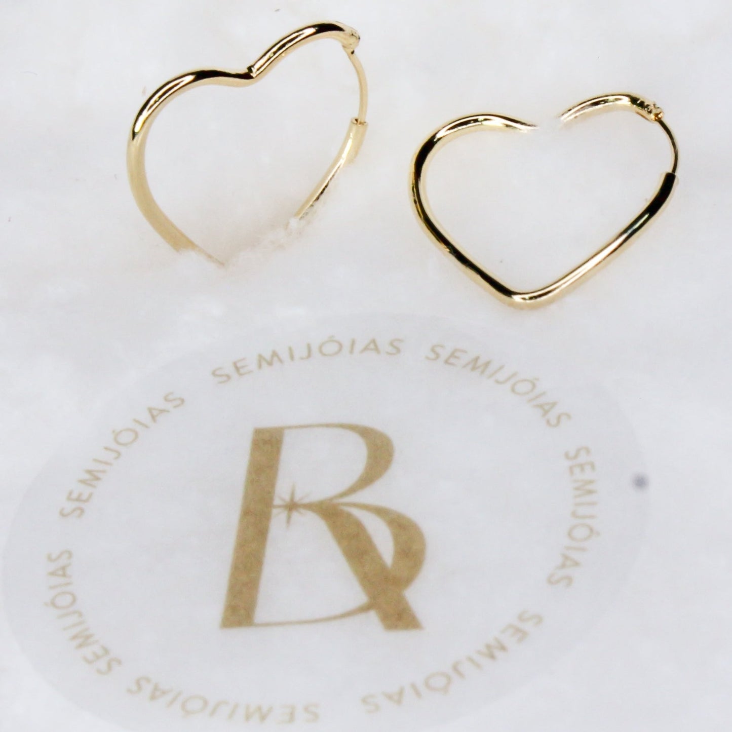 Argola Coração Delicate Banhado à Ouro 18k - Romilda Borges - cod: BR66
