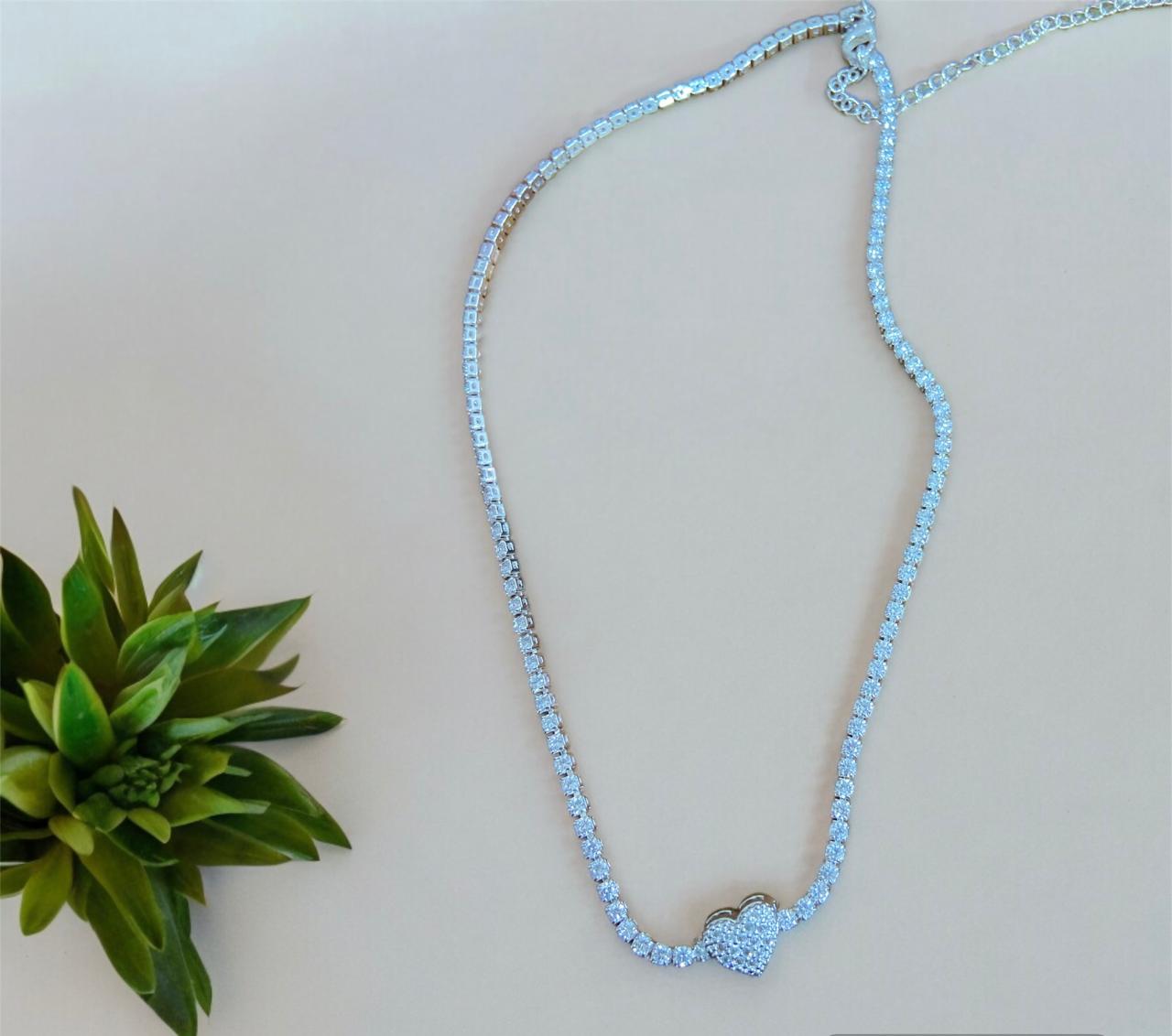 CHOKER PRATA 925 MINI ZIRCÔNIA