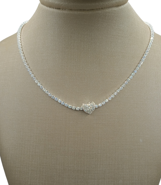 CHOKER PRATA 925 MINI ZIRCÔNIA
