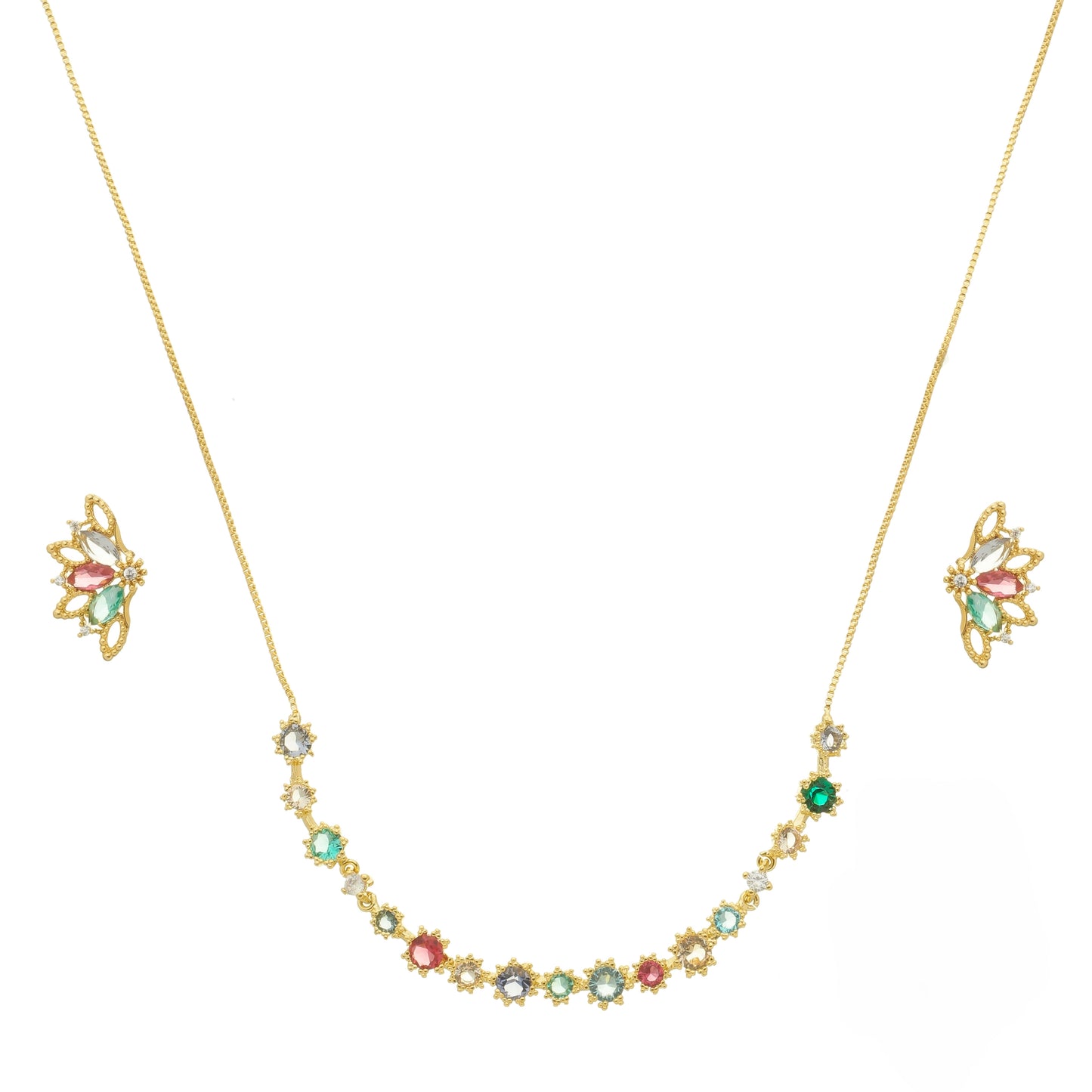 Conjunto Pavão Banhado à Ouro 18k - BR2183 - Romilda Borges