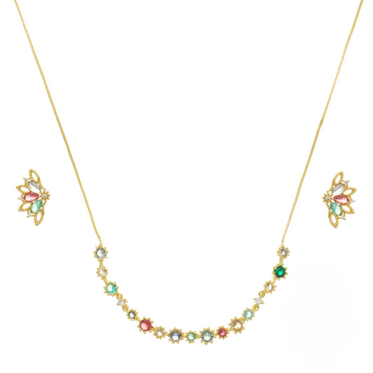 Conjunto Pavão Banhado à Ouro 18k - BR2183 - Romilda Borges