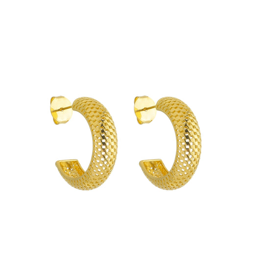 Argola Colmeia Banhado à Ouro 18k - Romilda Borges - cod: AR10