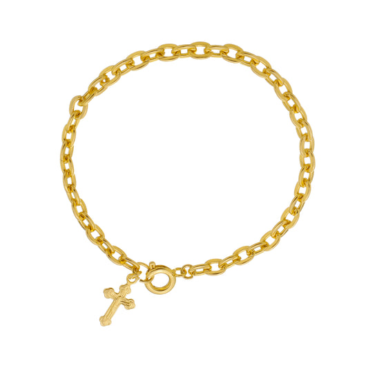 Pulseira Junior Masculina Banhado à Ouro 18k - Romilda Borges - cod: PS09