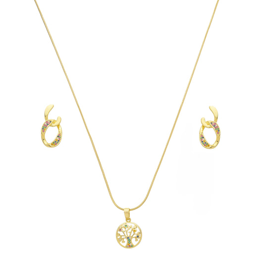 Conjunto Árvore da Vida Banhado à Ouro 18k - Romilda Borges - cod: CC09