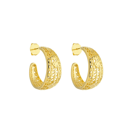 Argola Romântica Banhado à Ouro 18k - Romilda Borges - cod: AR27