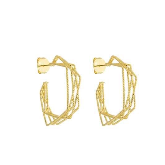 Argola Rosa Dos Ventos Banhado à Ouro 18k - Romilda Borges - cod: AR02