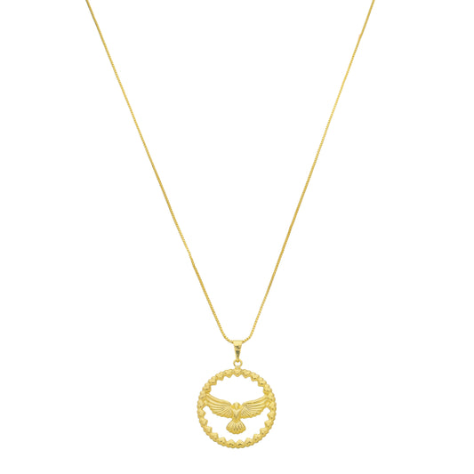 Corrente Veneziana Medalha Divino Espírito Santo Banhado à Ouro 18k 50cm - Romilda Borges - cod: CR24