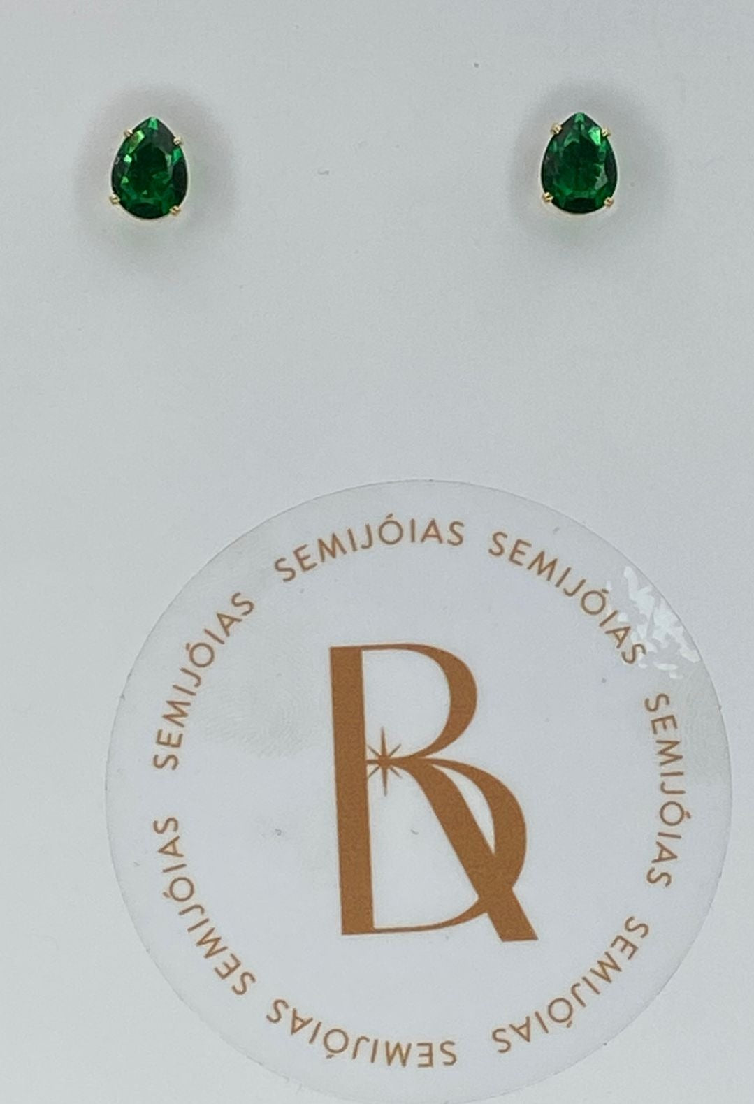 Brinco de ouro esmeralda