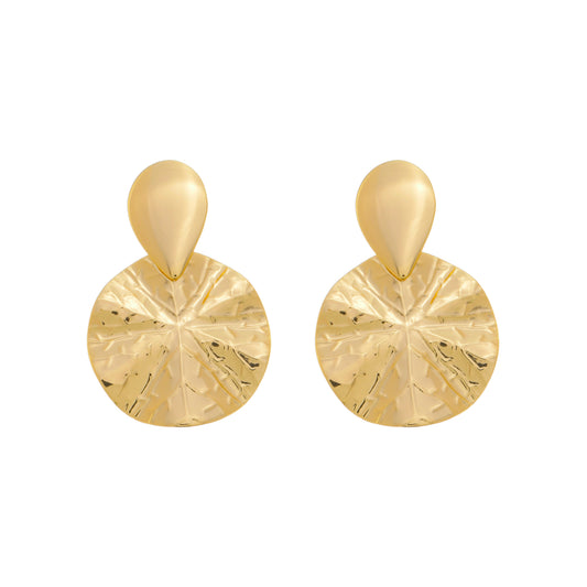 Brinco Mandala Chapa Banhado à Ouro 18k - Romilda Borges - cód: BR28