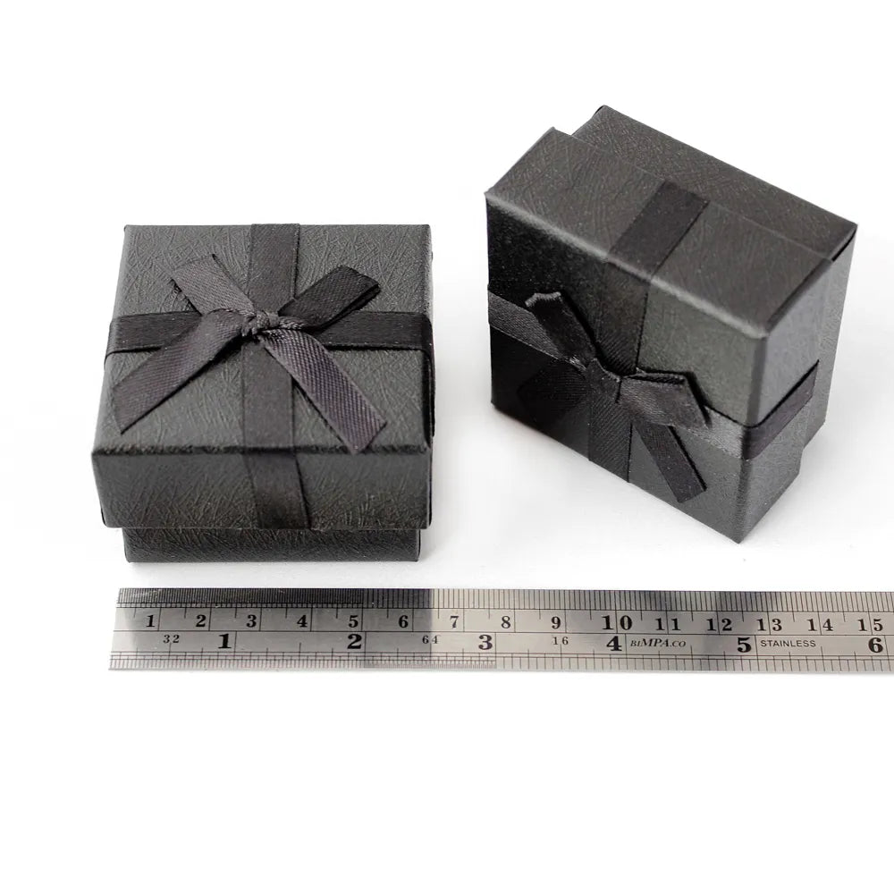 Caixa Presente Com Laço Para Jóias - 5,5 x 5,5cm