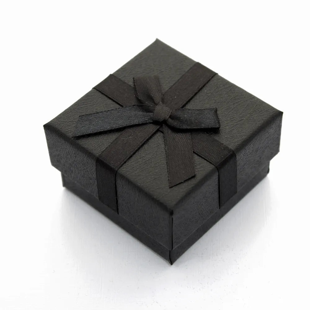 Caixa Presente Com Laço Para Jóias - 5,5 x 5,5cm