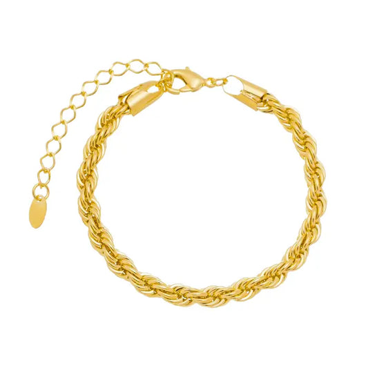 Pulseira Cordão Baiano Banhada à Ouro 18k - Romilda Borges - cod: PS34