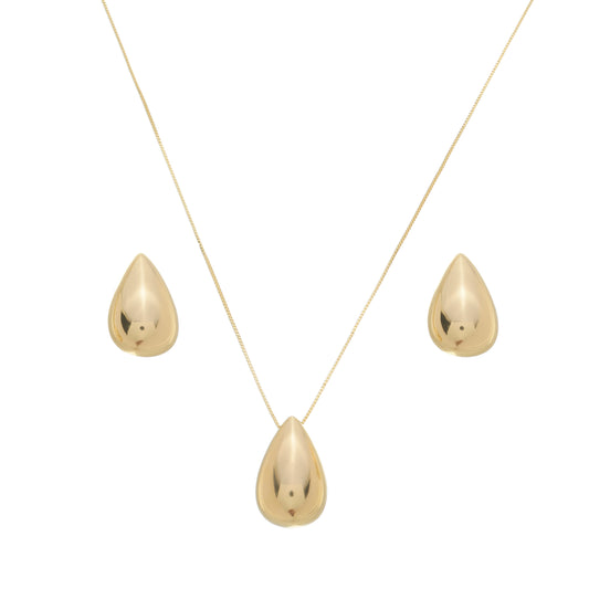 Conjunto Gota de Banhado à Ouro 18k - Romilda Borges - cod: CC05