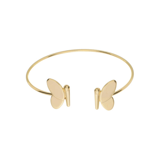 Bracelete Regulável Borboleta Minimalista Banhado á Ouro 18k -Romilda Borges -cod: BC09