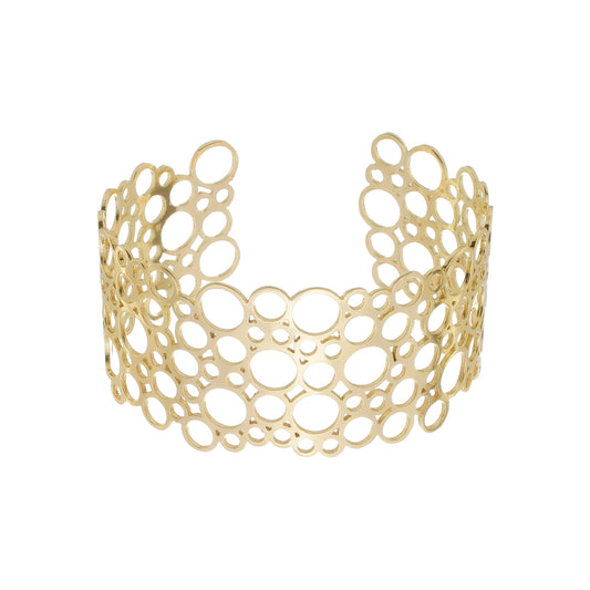 Bracelete Bolhas Regulável Banhado à Ouro 18k - Romilda Borges - cod: BC02