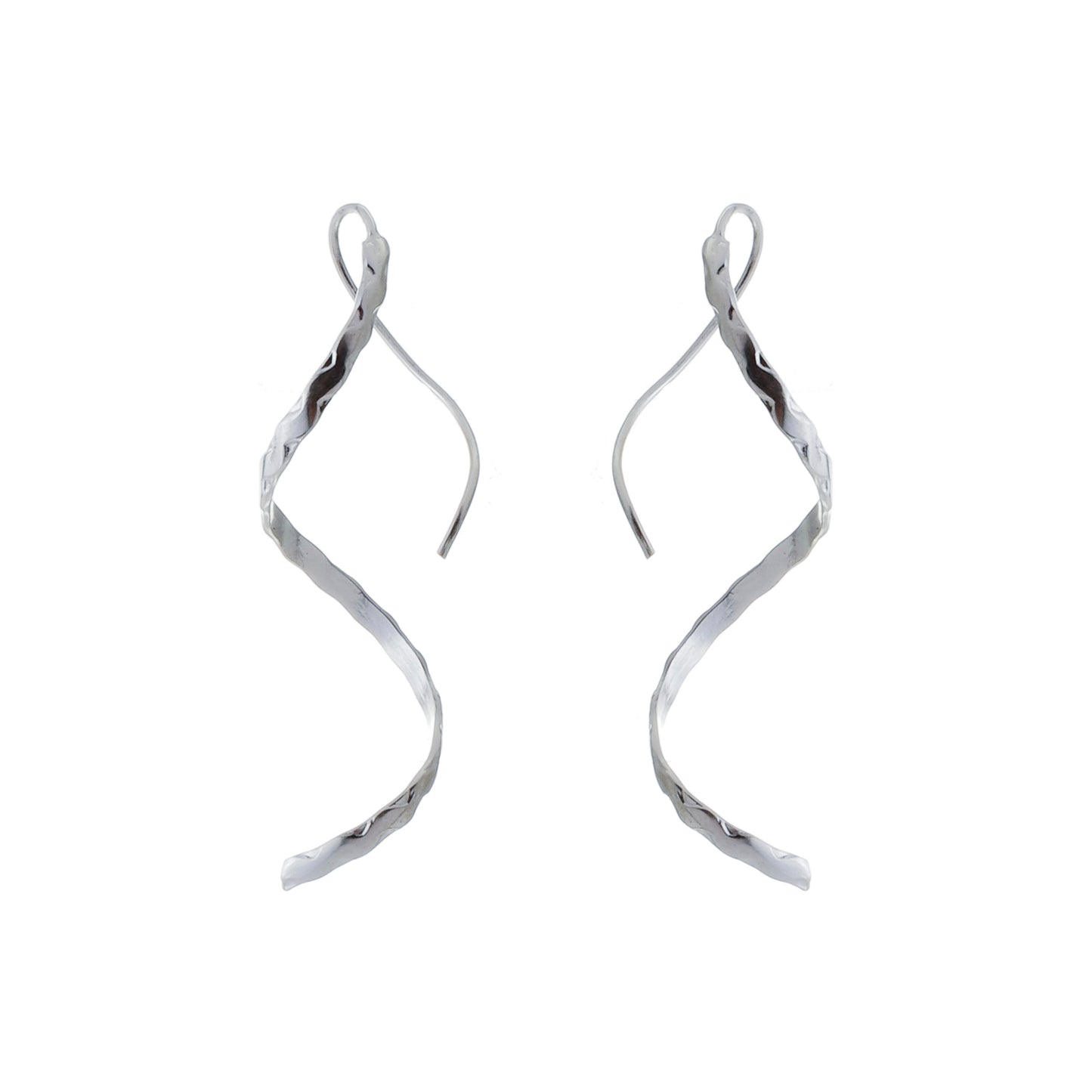 Brinco Torcido Espiral Prata 950 - Romilda Borges - cod: BR65