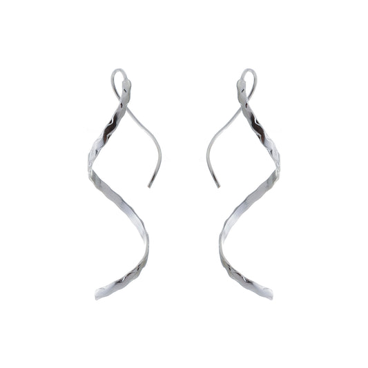Brinco Torcido Espiral Prata 950 - Romilda Borges - cod: BR65