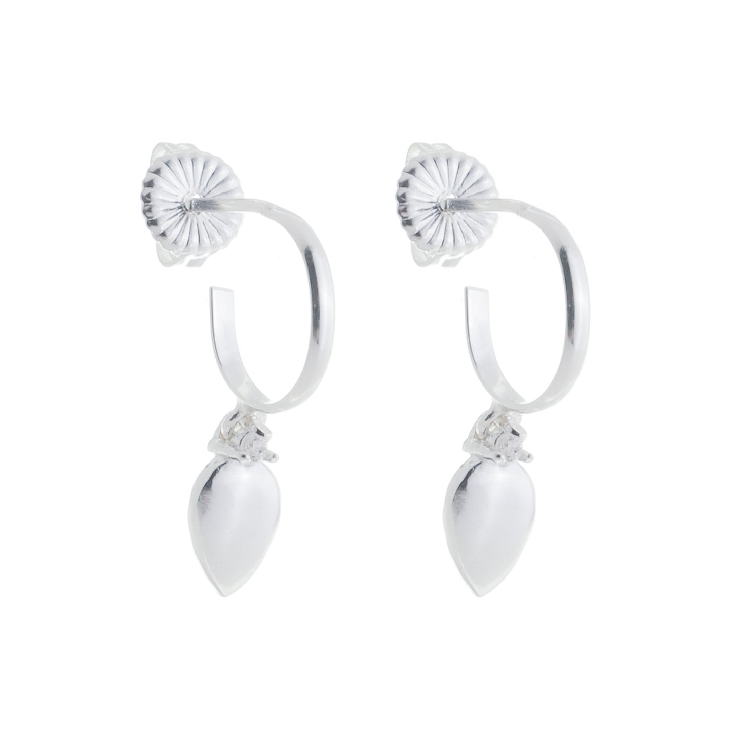 Brinco de Prata 950 Gota com Mini Zircônia - Romilda Borges - cod: AR21