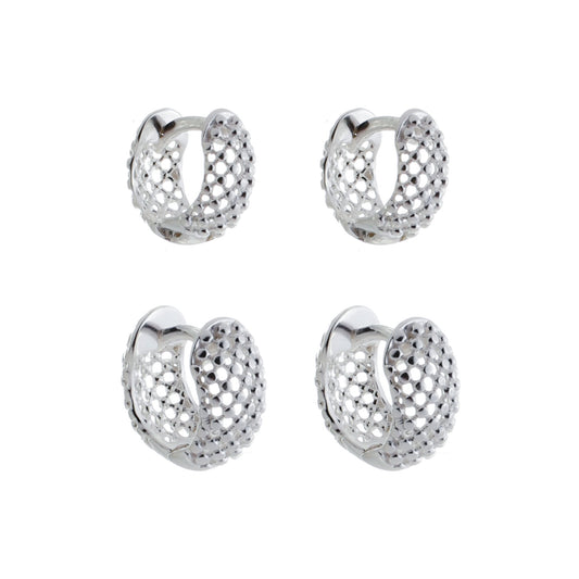 Argola Trama Prata 950 - Romilda Borges - cod: AR29