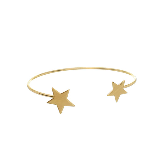 Bracelete Regulável Estrela Minimalista Banhado á Ouro 18k - Romilda Borges - cod: BC10
